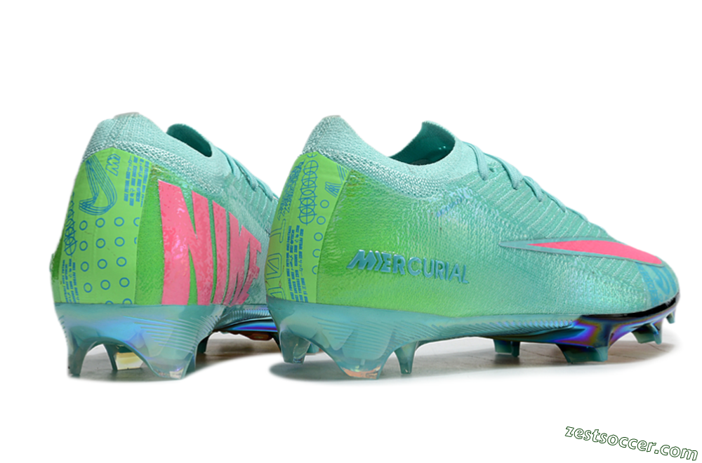 Nike Air Zoom Mercurial Vapor 16 Elite FG Low-Tops Soccer Cleats - Jade/Pink/Yellow 1