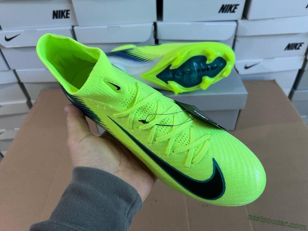 Nike Air Zoom Mercurial Superfly 10 Elite FG High-Tops Soccer Cleats - Yellow/Black/Blue