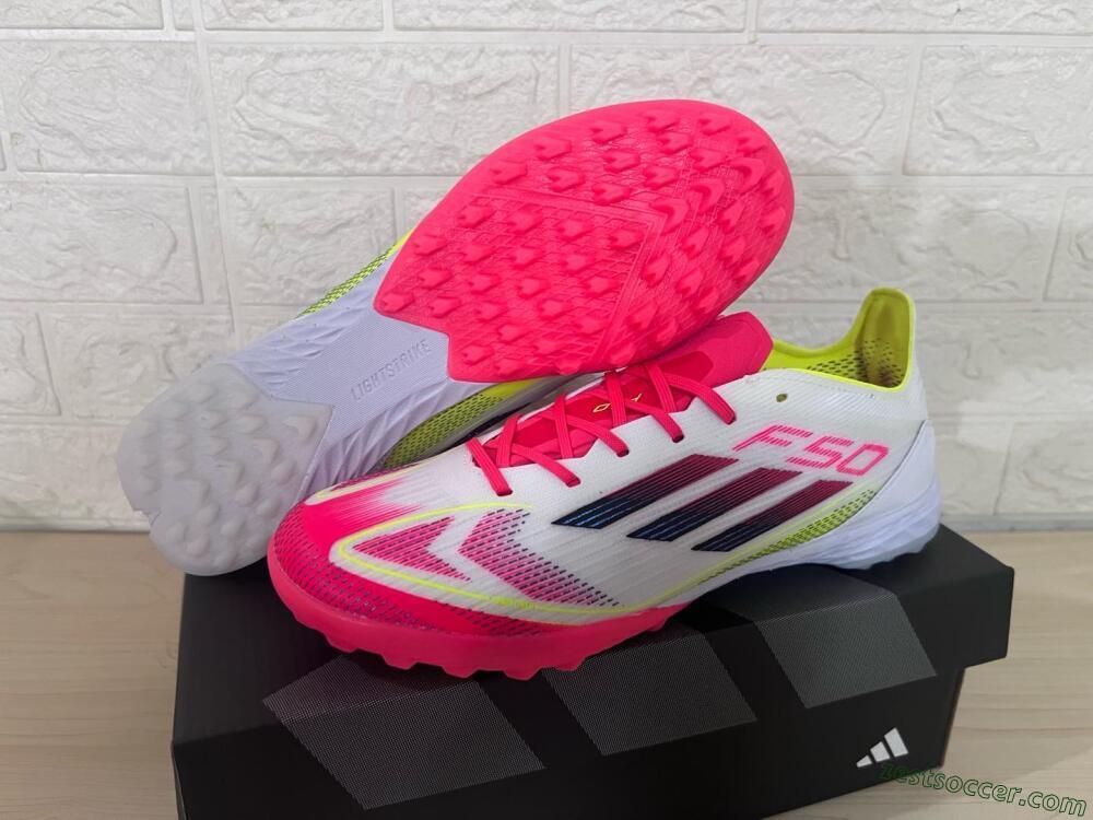 Adidas F50 Elite TF Low-Tops Soccer Shoes - White/Red/Yellow
