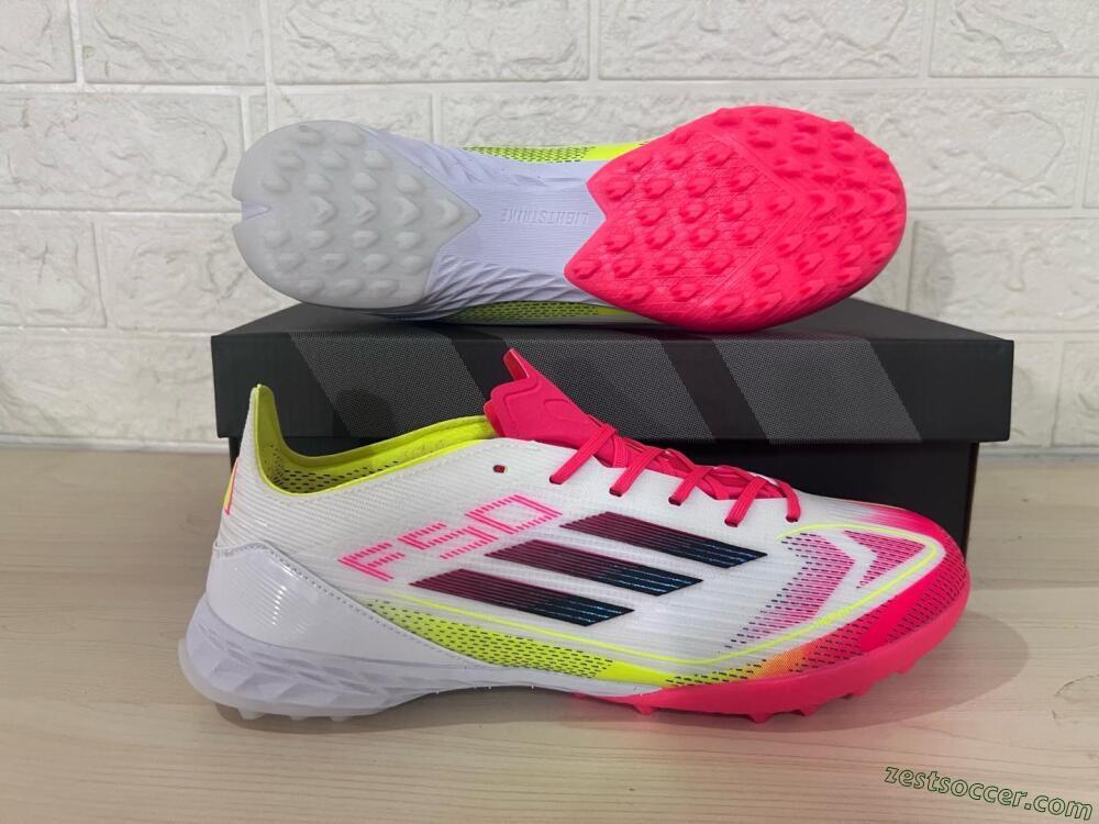 Adidas F50 Elite TF Low-Tops Soccer Shoes - White/Red/Yellow