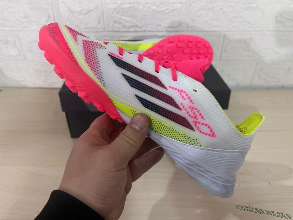 Adidas F50 Elite TF Low-Tops Soccer Shoes - White/Red/Yellow