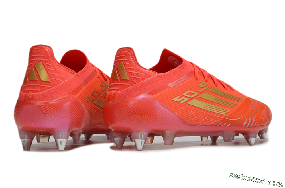 Adidas F50 Elite SG Low-Tops Soccer Cleats - Red/Gold 6