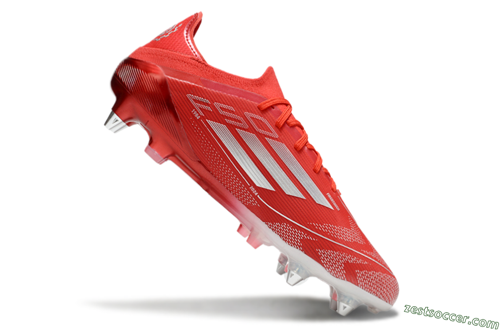 Adidas F50 Elite SG Low-Tops Soccer Cleats - Red/Silver 4