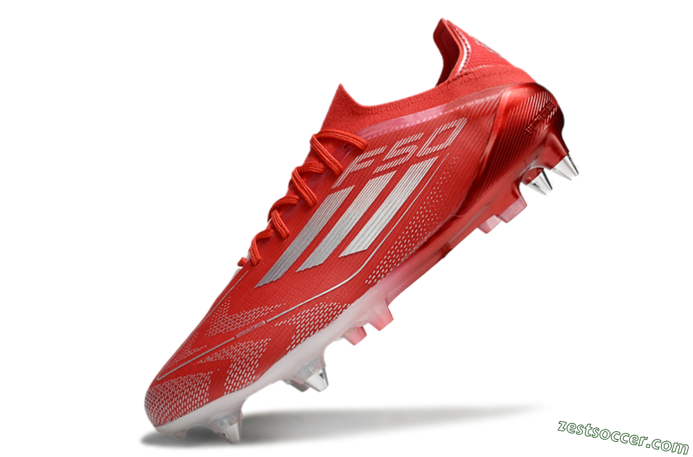 Adidas F50 Elite SG Low-Tops Soccer Cleats - Red/Silver 5