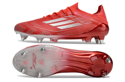 Adidas F50 Elite SG Low-Tops Soccer Cleats - Red/Silver