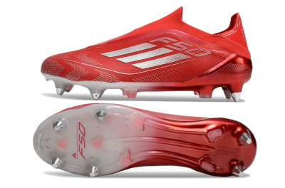 Adidas F50 Elite Laceless SG Low-Tops Soccer Cleats - Red/Silver