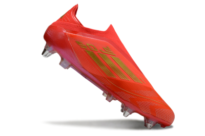 Adidas F50 Elite Laceless SG Low-Tops Soccer Cleats - Red/Gold