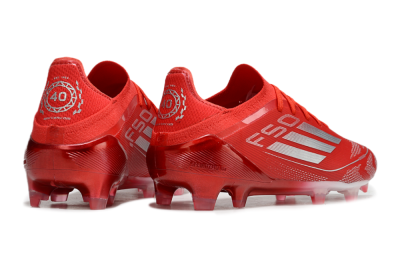 Adidas F50 Elite FG Low-Tops Soccer Cleats - Red/Silver