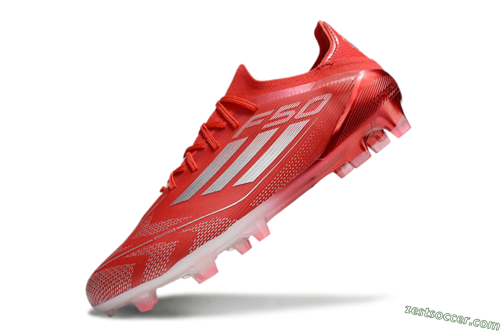 Adidas F50 Elite FG Low-Tops Soccer Cleats - Red/Silver 5