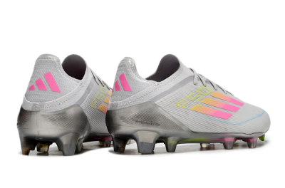 Adidas F50 Elite FG Low-Tops Soccer Cleats - Grey/Pink/Yellow
