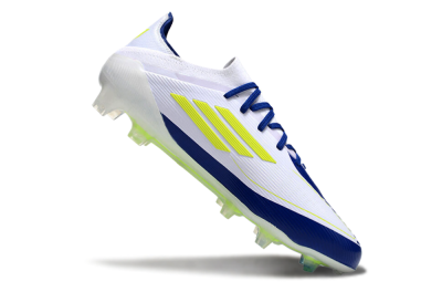 Messi x Adidas F50 Elite FG Low-Tops Soccer Cleats - White/Blue/Yellow