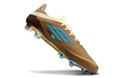Messi x Adidas F50 Elite Benito FG Low-Tops Soccer Cleats - Brown/White/Blue