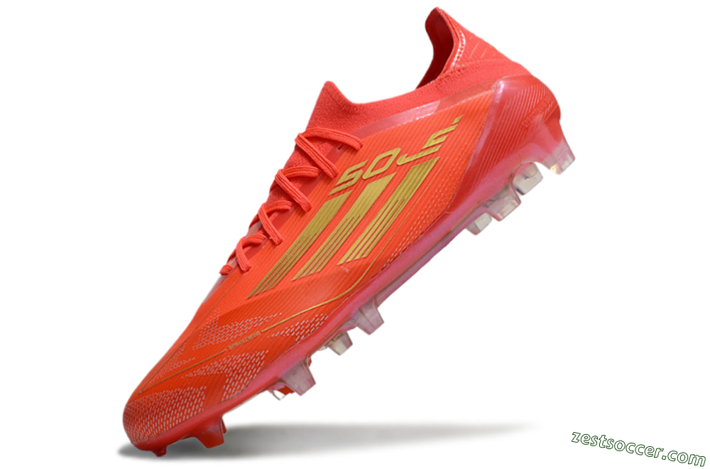 Adidas F50 Elite FG Low-Tops Soccer Cleats - Red/Gold 5
