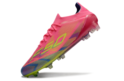 Adidas F50 Elite FG Low-Tops Soccer Cleats - Pink/Blue/Yellow