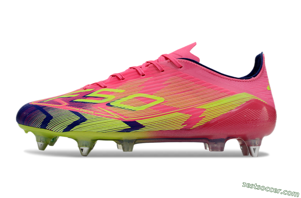 Adidas F50 Elite SG Low-Tops Soccer Cleats - Pink/Blue/Yellow 2