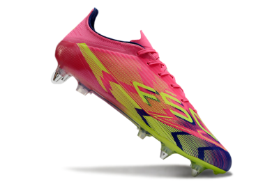 Adidas F50 Elite SG Low-Tops Soccer Cleats - Pink/Blue/Yellow
