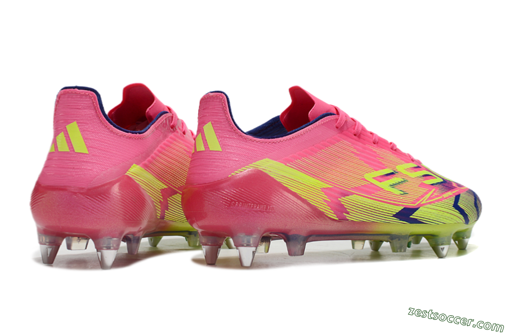 Adidas F50 Elite SG Low-Tops Soccer Cleats - Pink/Blue/Yellow 6