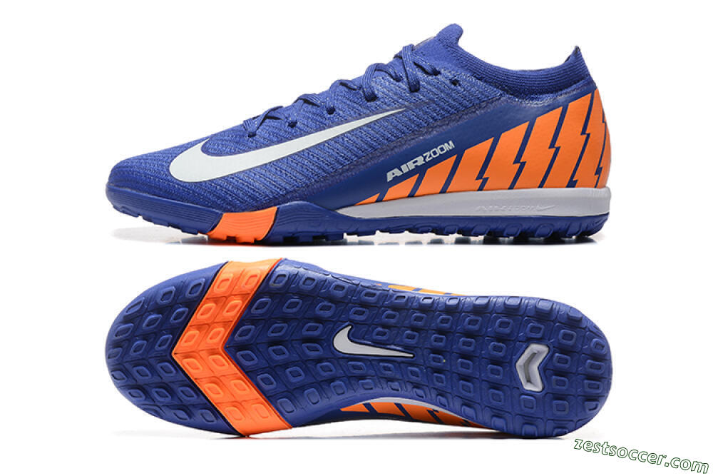 Nike Air Zoom Mercurial Vapor 16 Elite TF Low-Tops Soccer Shoes - Blue/White/Orange 1