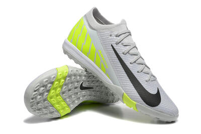 Nike Air Zoom Mercurial Vapor 16 Elite TF Low-Tops Soccer Shoes - Grey/Yellow/Silver