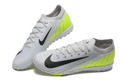 Nike Air Zoom Mercurial Vapor 16 Elite TF Low-Tops Soccer Shoes - Grey/Yellow/Silver