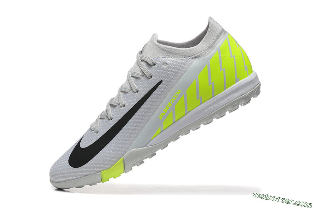 Nike Air Zoom Mercurial Vapor 16 Elite TF Low-Tops Soccer Shoes - Grey/Yellow/Silver 8