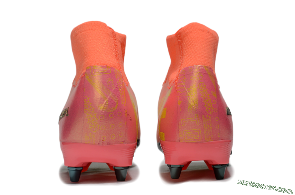 Nike Air Zoom Mercurial Superfly 10 Elite SG High-Tops Soccer Cleats - Red/Yellow/Black 5