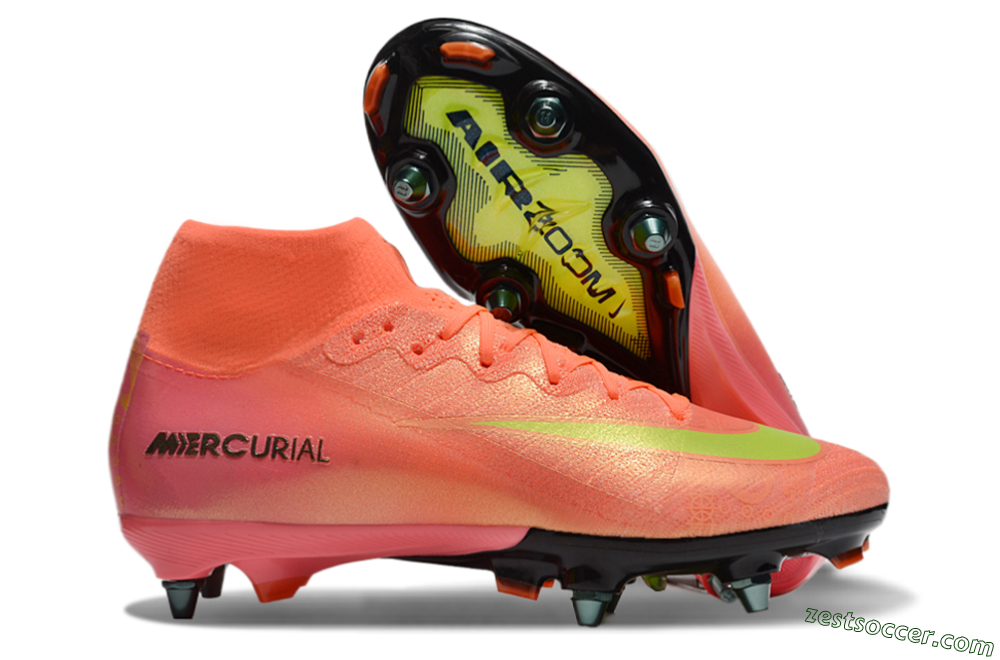 Nike Air Zoom Mercurial Superfly 10 Elite SG High-Tops Soccer Cleats - Red/Yellow/Black 0