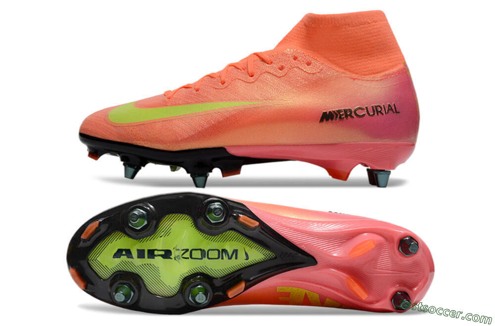 Nike Air Zoom Mercurial Superfly 10 Elite SG High-Tops Soccer Cleats - Red/Yellow/Black 1