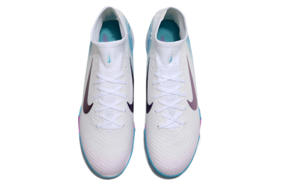Nike Air Zoom Mercurial Superfly 10 Elite TF High-Tops Soccer Shoes - White/Purple/Blue