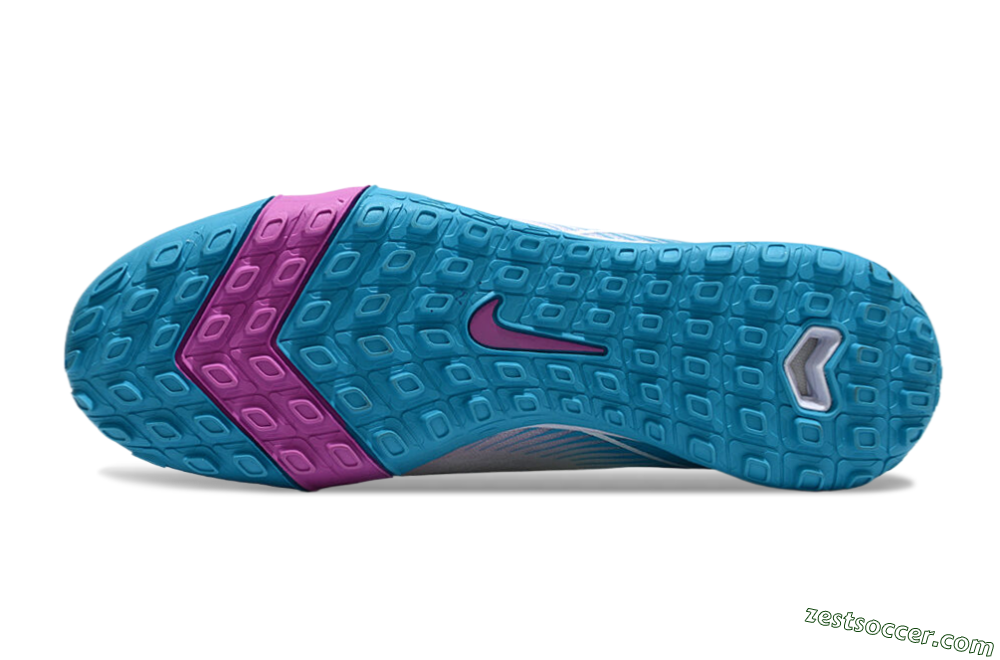 Nike Air Zoom Mercurial Superfly 10 Elite TF High-Tops Soccer Shoes - White/Purple/Blue 6
