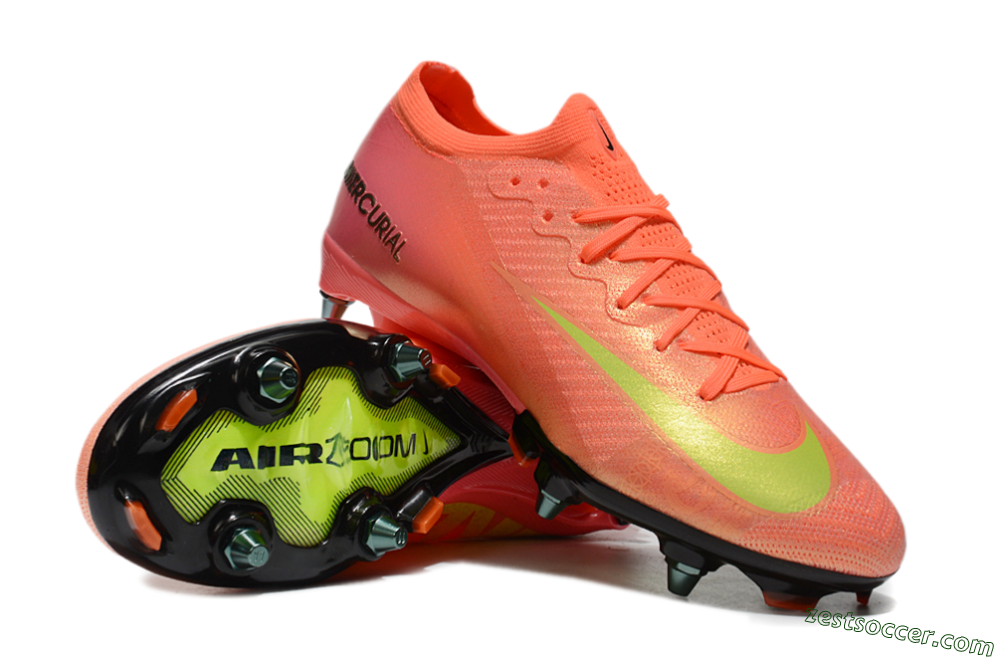 Nike Air Zoom Mercurial Vapor 16 Elite SG Low-Tops Soccer Cleats - Red/Yellow/Black 3