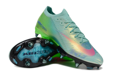 Nike Air Zoom Mercurial Vapor 16 Elite SG Low-Tops Soccer Cleats - Jade/Pink/Blue