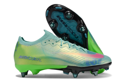 Nike Air Zoom Mercurial Vapor 16 Elite SG Low-Tops Soccer Cleats - Jade/Pink/Blue
