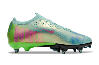 Nike Air Zoom Mercurial Vapor 16 Elite SG Low-Tops Soccer Cleats - Jade/Pink/Blue