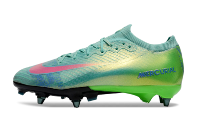 Nike Air Zoom Mercurial Vapor 16 Elite SG Low-Tops Soccer Cleats - Jade/Pink/Blue