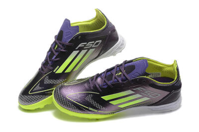 Adidas F50 Pro TF Low-Tops Soccer Shoes - Purple/Yellow/White