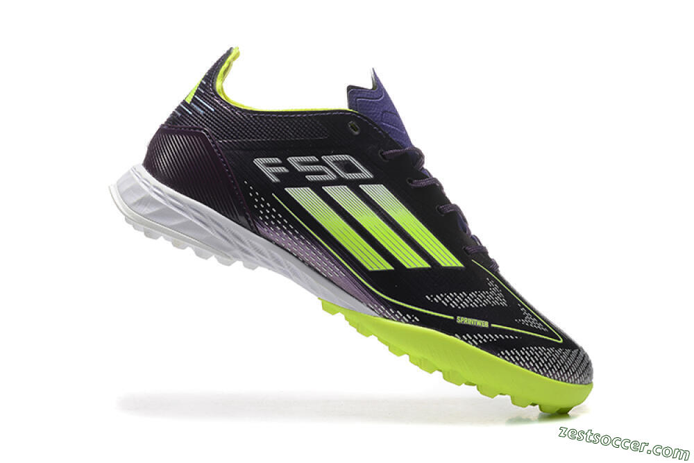 Adidas F50 Pro TF Low-Tops Soccer Shoes - Purple/Yellow/White 4