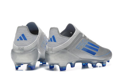 Adidas F50 Elite FG Low-Tops Soccer Cleats - Silver/Blue