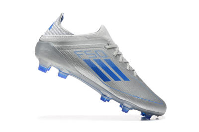 Adidas F50 Elite FG Low-Tops Soccer Cleats - Silver/Blue