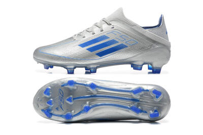 Adidas F50 Elite FG Low-Tops Soccer Cleats - Silver/Blue