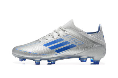 Adidas F50 Elite FG Low-Tops Soccer Cleats - Silver/Blue