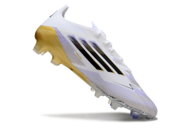 Adidas F50 Elite FG Low-Tops Soccer Cleats - White/Black/Yellow