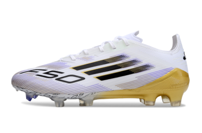 Adidas F50 Elite FG Low-Tops Soccer Cleats - White/Black/Yellow