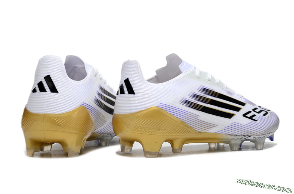 Adidas F50 Elite FG Low-Tops Soccer Cleats - White/Black/Yellow 6