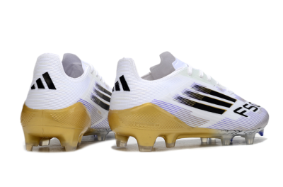 Adidas F50 Elite FG Low-Tops Soccer Cleats - White/Black/Yellow
