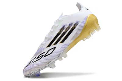Adidas F50 Elite FG Low-Tops Soccer Cleats - White/Black/Yellow
