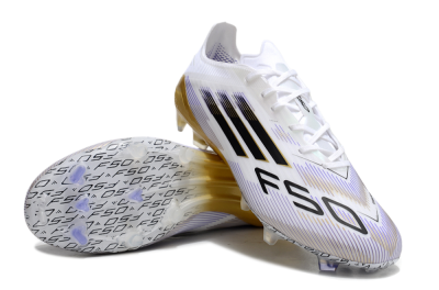 Adidas F50 Elite FG Low-Tops Soccer Cleats - White/Black/Yellow
