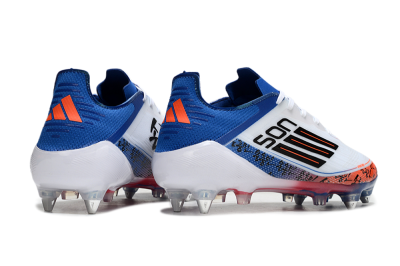 Adidas F50 Elite SG Low-Tops Soccer Cleats - White/Black/Red/Blue