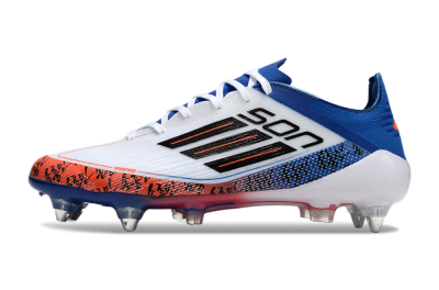 Adidas F50 Elite SG Low-Tops Soccer Cleats - White/Black/Red/Blue