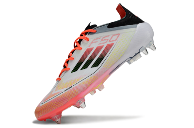 Adidas F50 Elite SG Low-Tops Soccer Cleats - White/Red/Yellow/Black
